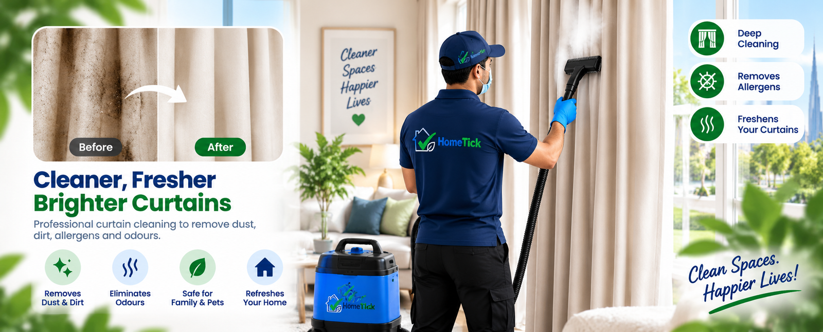 HomeTick curtain cleaning